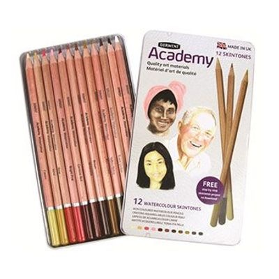 Photo of Derwent Academy Watercolour Skintones - Set of 12" Tin