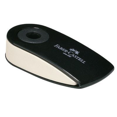 Photo of Faber Castell Faber-Castell White Eraser with Black Swivel Sleeve