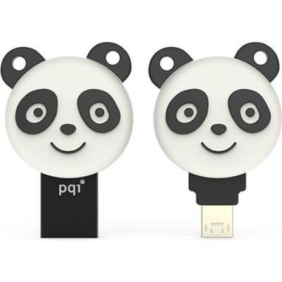 Photo of PQI Connect 304 Energetic Panda Flash Drive with Audio Jack Dust Cover Design