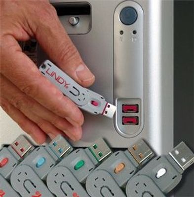 Photo of Lindy USB Port Blockers With Key