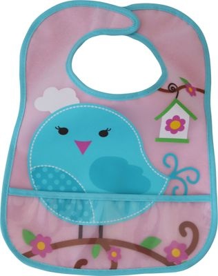 Photo of Snuggletime Loveable Friends Stay Dry Bib with Crumb Catcher - Pink Owl