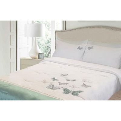 Photo of Lush Living Butterfly Embroidered Duvet Comforter Set