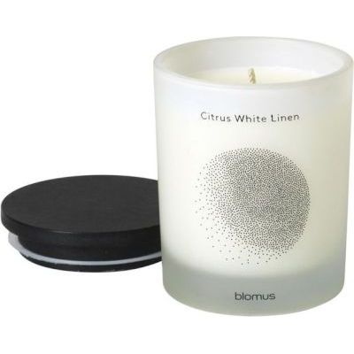 Photo of Blomus Scented Candle With Wood Lid - Citrus White Linen Home Theatre System