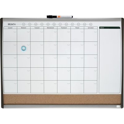 Photo of Nobo Small Magnetic Whiteboard Planner with Cork Notice Board