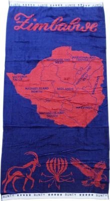 Photo of Bunty Map of Zimbabwe Beach Towel