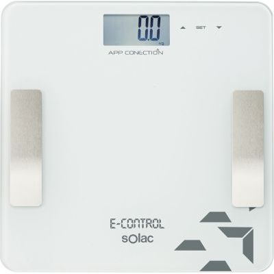 Photo of Solac E Control Glass Bathroom Scale with Auto Off Switch and LED Display