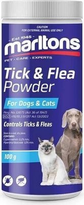 Photo of Marltons - Tick & Flea Powder - For Dogs & Cats - 100g