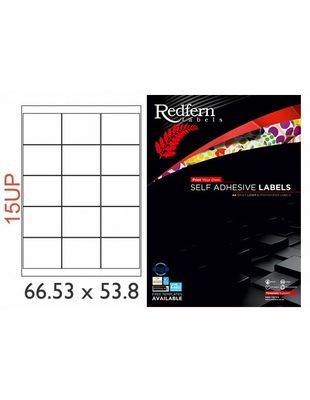 Photo of Redfern 15UPB Multi-Purpose Inkjet-Laser Labels