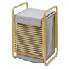 WENKO Bamboo Slatted Laundry Bin with Laundry Bag Photo