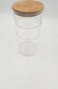 Home and Trends Stackable Glass Jar Set with Wooden Lid Photo