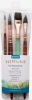Princeton Neptune - Synthetic Squirrel - Watercolour Brush - Series 4750 - Short Handle - Professional Set of 4 Photo