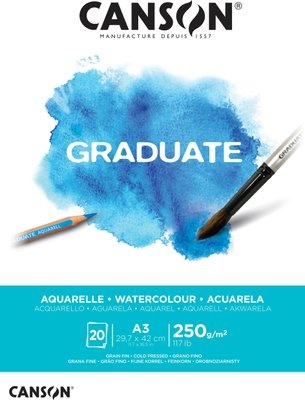Photo of Canson A3 Graduate Watercolour Pad - 250g
