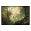 Fancy Artwork Canvas Wall Art :Layers Lush Green Earthy Brown - Photo