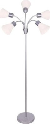 Photo of Generic Lamp Floor-grey Metal 5 White Shades 170cm