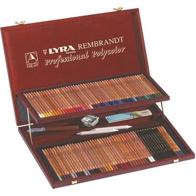 Photo of Lyra Rembrandt Polycolor Colour Pencils in Prestige Wooden Box