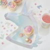 Ginger Ray Make a Wish - Iridescent Unicorn Shaped Paper Plates Photo