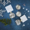 Ginger Ray Silver Christmas Bauble Place Card Holder Photo