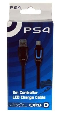Photo of Orb Playstation 4 Controller USB Charge and Play LED Cable