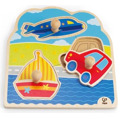 Photo of Hape Wooden Knob Puzzle - On-The-Go