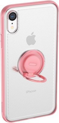 Photo of Baseus Dot Bracket Ring Case for iPhone XR - Pink & Transparent