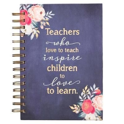 Photo of Christian Art Gifts Inc Best Teacher Ever Large Wirebound Journal in Navy