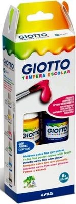 Photo of Giotto Tempera Paint Pots and Brush