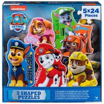 Photo of Nickelodeon Paw Patrol 5 Shaped Puzzles In Box
