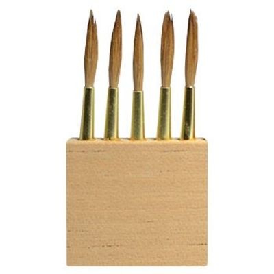Photo of Handover Sable Pencil Overgrainer Brush Heads in Wood Block