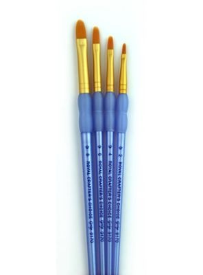 Photo of Royal Brush Golden Taklon Filbert Brush Set