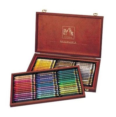 Photo of Caran Dache Neocolor 2 Artists Watercolour Crayons - 84" A Wooden Box