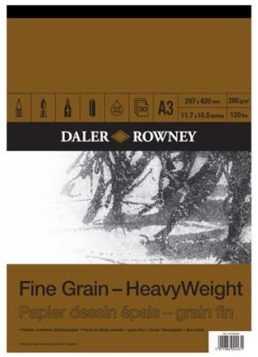 Photo of Daler Rowney A3 Fine Grain Heavyweight Paper Pad