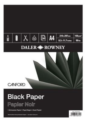 Photo of Daler Rowney A4 Black Paper Canford Pad