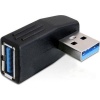DeLOCK 65341 cable interface/gender adapter USB 3.0 Black Adapter male-female angled 90Â° horizontal Photo