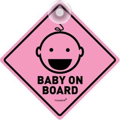 Photo of Tower Sign - Pink Baby On Board