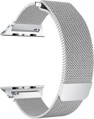 Linxure 38mm Milanese Apple Watch Replacement Strap Silver