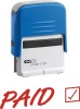 Colop C20 Self Inking Rubber Stamp - Paid with Tick Mark - Red Ink Photo