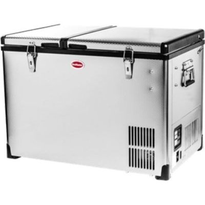 Photo of Snomaster - 56L Dual Compartment Stainless Steel Fridge/Freezer AC/DC