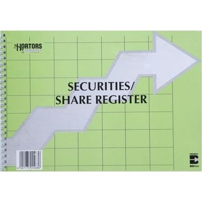 Photo of Hortors Share Register/ Securities Register Complete Book