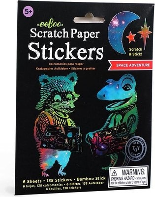 Photo of eeBoo Space Adventure Scratch Paper Stickers