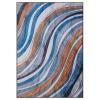 Carpet City Factory Shop High Tide Waves Polyester Print Area Rug Photo