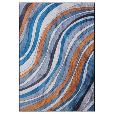 Photo of Carpet City Factory Shop High Tide Waves Polyester Print Area Rug
