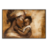 Fancy Artwork Canvas Wall Art :African Woman Carrying a Toddler - Photo