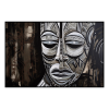 Fancy Artwork Canvas Wall Art :Bold Strokes Black White Intertwine - Photo