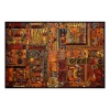 Fancy Artwork Canvas Wall Art :A Kaleidoscope Colors Intertwines On Canvas - Photo