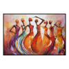 Fancy Artwork Canvas Wall Art :Abstract Figures Dance Across Canvas Their - Photo