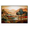 Fancy Artwork Canvas Wall Art :Abstract Shapes Warm Colors - Photo