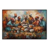 Fancy Artwork Canvas Wall Art :Ancient African Women Around a Table - Photo