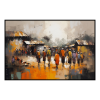 Fancy Artwork Canvas Wall Art :Through Interplay Light Dark Abstract - Photo