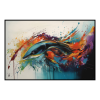 Fancy Artwork Canvas Wall Art :Bold Splashes Color Dynamic Lines - Photo