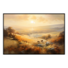 Fancy Artwork Canvas Wall Art :A Serene Landscape Rolling Hills Bathed - Photo